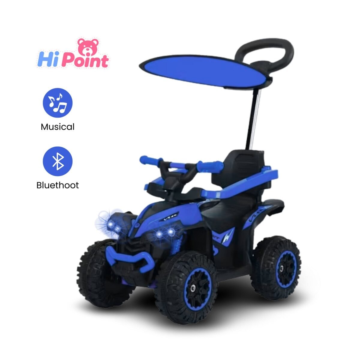 Cuatrimoto de empuje musical Azul