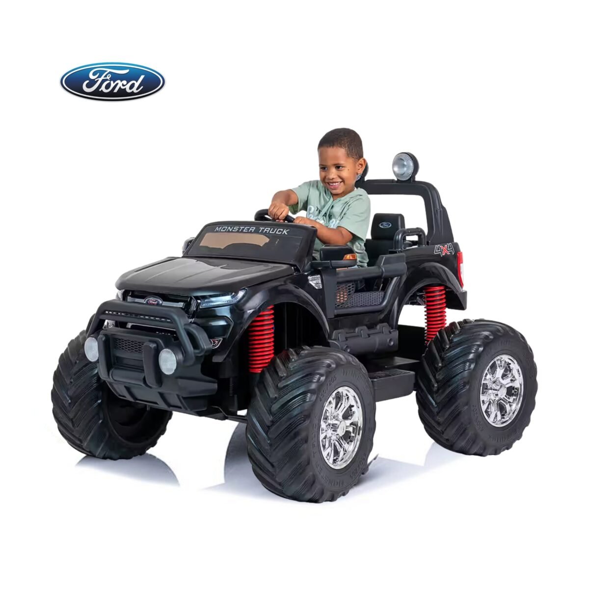 Ford Ranger Monster Truck 4x4 Todo Terreno - Carro a batería Negro