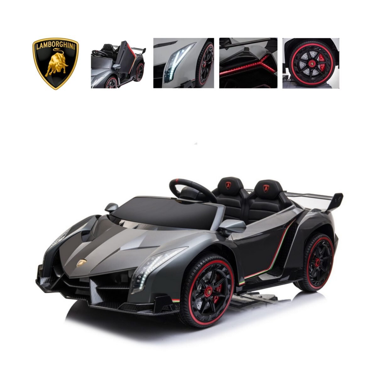 Carro eléctrico para niños Lamborghini Veneno 12v - Negro