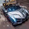 Carro eléctrico para niños Lamborghini Veneno 12v - Gris