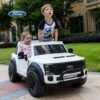 Ford Ranger Super Duty 6x6 Carro Eléctrico Infantil de Alta Potencia Blanco