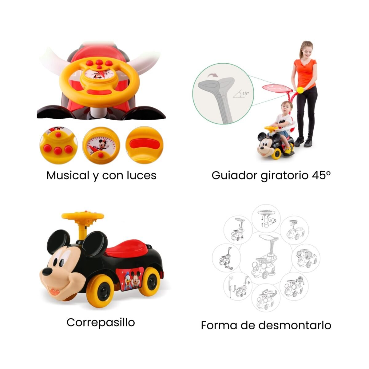 Guiador 2 en 1 Mickey Mouse