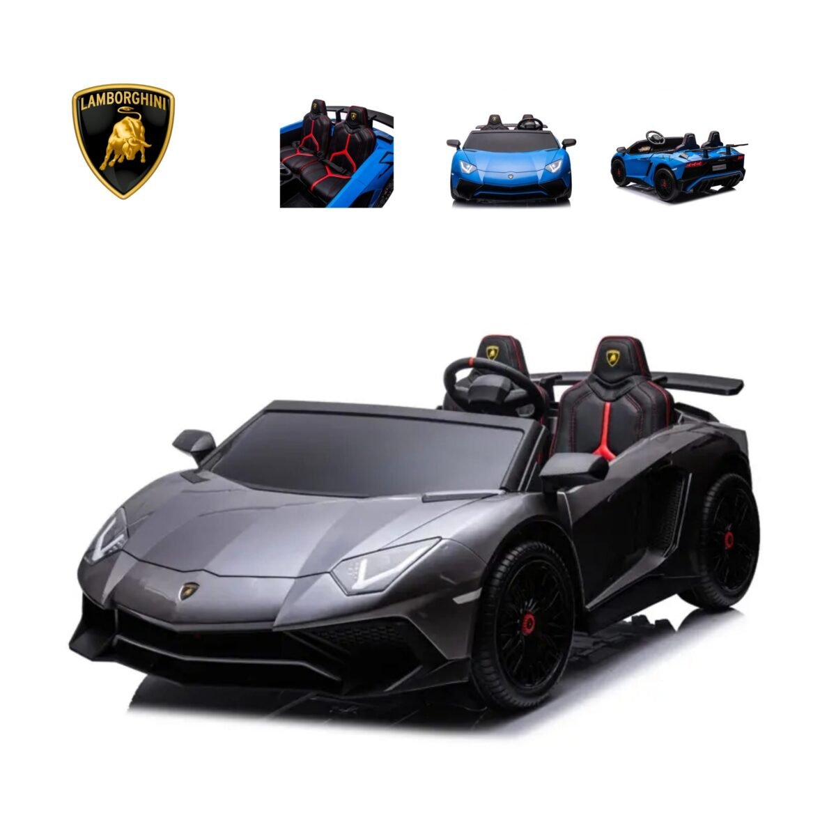 Lamborghini Aventador SV CarroEléctrico Infantil 24V - Negro
